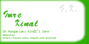 imre kinal business card